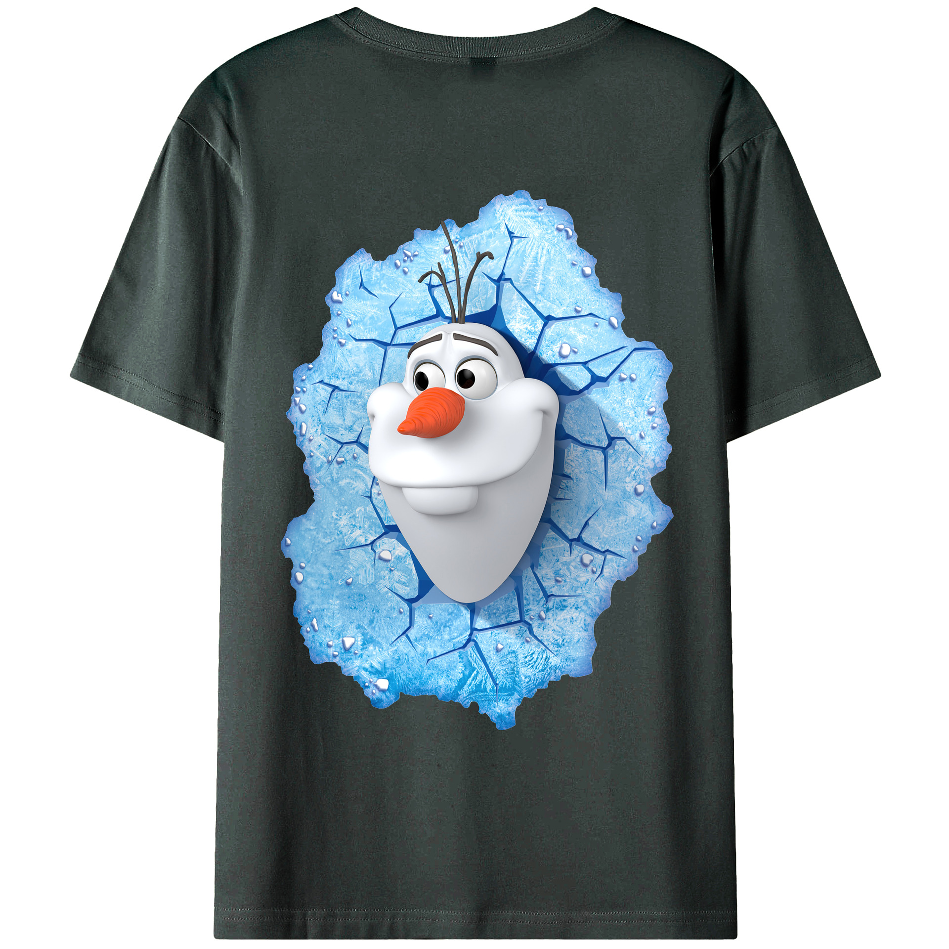 （画像用） アナと雪の女王 アンナ エルサ Frozen Anna Elsa 綿100％ メンズ半袖Tシャツ（バックプリント） 通気性